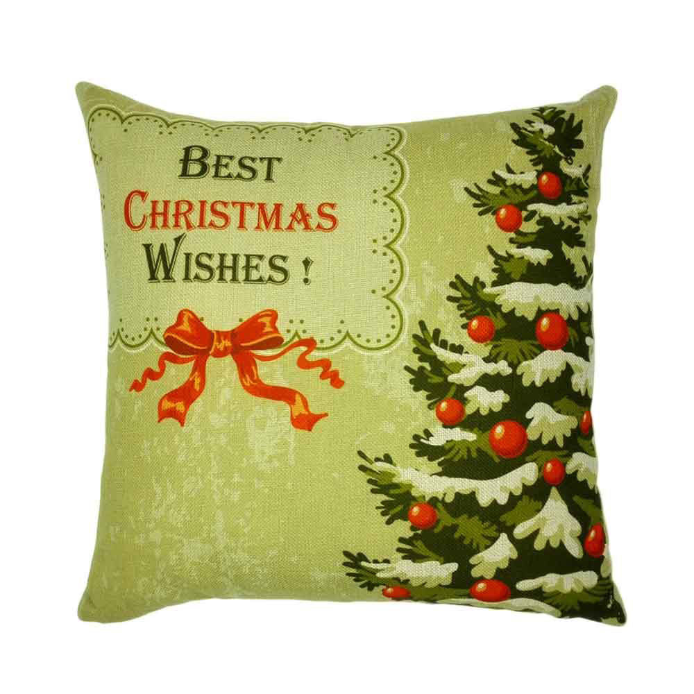 Xmas Christmas Sofa Bed Home Decoration Festival Pillow Case Cushion Cover