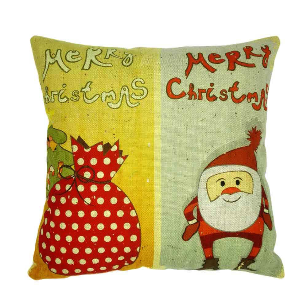 Xmas Christmas Sofa Bed Home Decoration Festival Pillow Case Cushion Cover