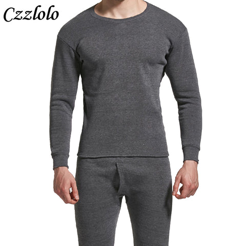 Czzlolo Winter Men Long Johns Thicken Mens Thermal Underwear Sets