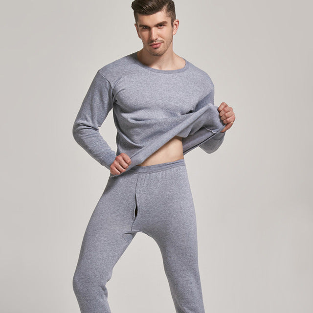 Czzlolo Winter Men Long Johns Thicken Mens Thermal Underwear Sets