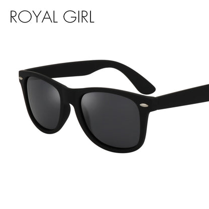 ROYAL GIRL Fashion Brand Designer Men Polarized Sunglasses Men Retro Oval Driving Black Frame Eyewear Sun Glasses UV400 ms015