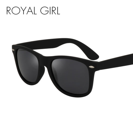 ROYAL GIRL Fashion Brand Designer Men Polarized Sunglasses Men Retro Oval Driving Black Frame Eyewear Sun Glasses UV400 ms015