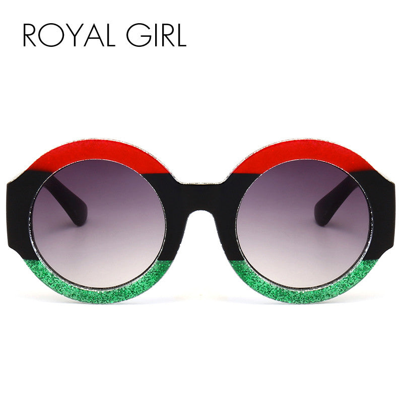 ROYAL GIRL NEW Designer Round Sunglasses for Women Retro Modern Shiny Shades ss126
