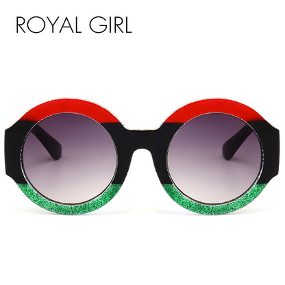 ROYAL GIRL NEW Designer Round Sunglasses for Women Retro Modern Shiny Shades ss126