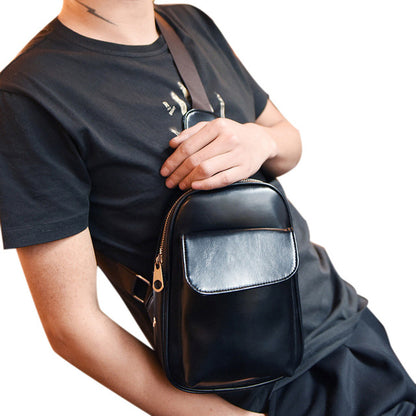 Ulrica High Quality Mens Chest Bag,Black Yellow Brown Crossbody bag Shoulder bag Waist Bag, Famous brand Fast Shipping