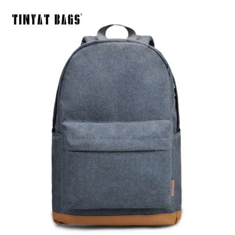 TINYAT Men's 15 inch laptop backpack computer male school backpacks rucksacks