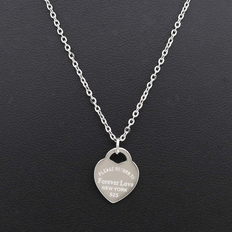 Fashion Luxury Famous Brand Love  Necklace Women paragraph clavicle