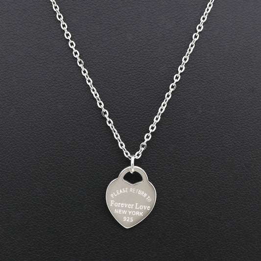 Fashion Luxury Famous Brand Love  Necklace Women paragraph clavicle