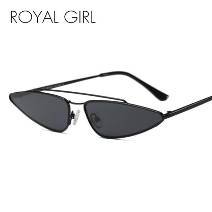 ROYAL GIRL New Designer Small Frame Sunglasses Women Vintage Cat Eye Metal Frame Shades Female Glasses ss768