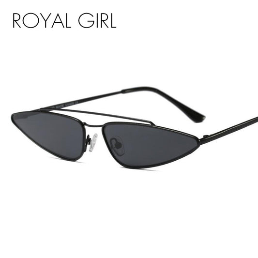 ROYAL GIRL New Designer Small Frame Sunglasses Women Vintage Cat Eye Metal Frame Shades Female Glasses ss768