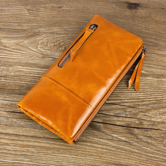 DUDINI Fashion Genuine Leather Women Wallet Female Fashion Real Cowhide Wallet Long Design