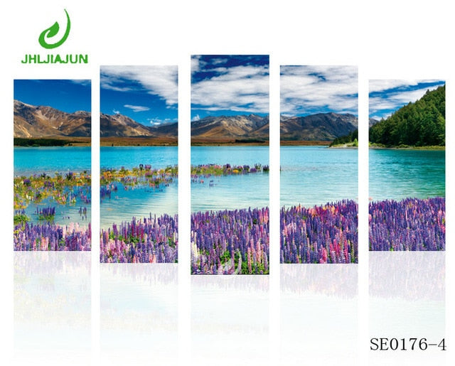 5 Panel Canvas Prints Wall Art Modular Picture New York Scenery Paris Nordic