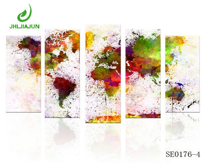 5 Panel Canvas Prints Wall Art Modular Picture New York Scenery Paris Nordic