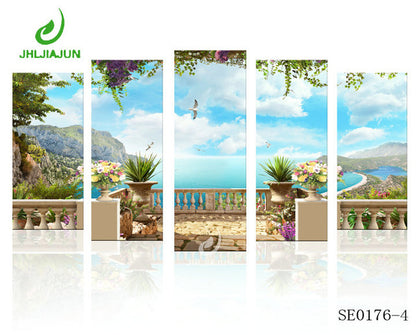 5 Panel Canvas Prints Wall Art Modular Picture New York Scenery Paris Nordic