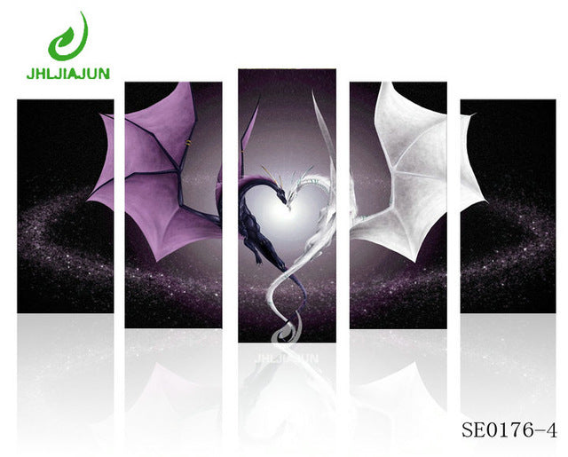 5 Panel Canvas Prints Wall Art Modular Picture New York Scenery Paris Nordic