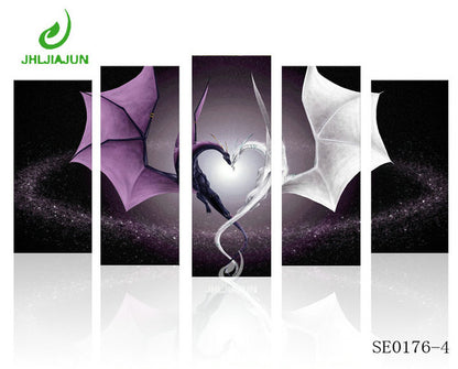 5 Panel Canvas Prints Wall Art Modular Picture New York Scenery Paris Nordic