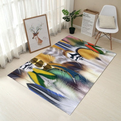 80*120cm Creative Europe Type 3D Printing Carpet  Hallway Doormat Anti