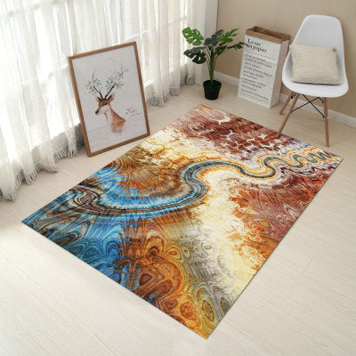 80*120cm Creative Europe Type 3D Printing Carpet  Hallway Doormat Anti