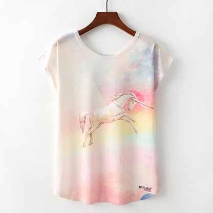 KaiTingu Summer Novelty Women T Shirt Harajuku Kawaii Cute Style Nice Cat