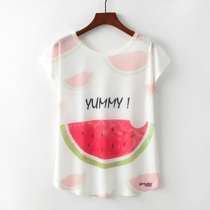 KaiTingu Summer Novelty Women T Shirt Harajuku Kawaii Cute Style Nice Cat