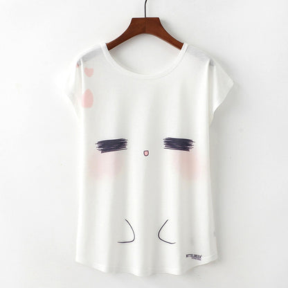 KaiTingu Summer Novelty Women T Shirt Harajuku Kawaii Cute Style Nice Cat