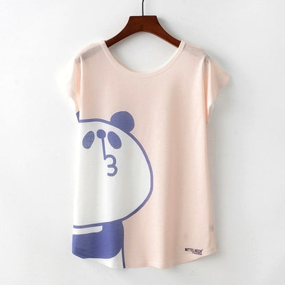 KaiTingu Summer Novelty Women T Shirt Harajuku Kawaii Cute Style Nice Cat