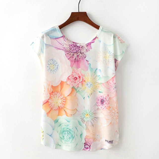 KaiTingu Summer Novelty Women T Shirt Harajuku Kawaii Cute Style Nice Cat