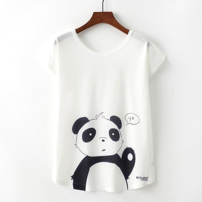 KaiTingu Summer Novelty Women T Shirt Harajuku Kawaii Cute Style Nice Cat