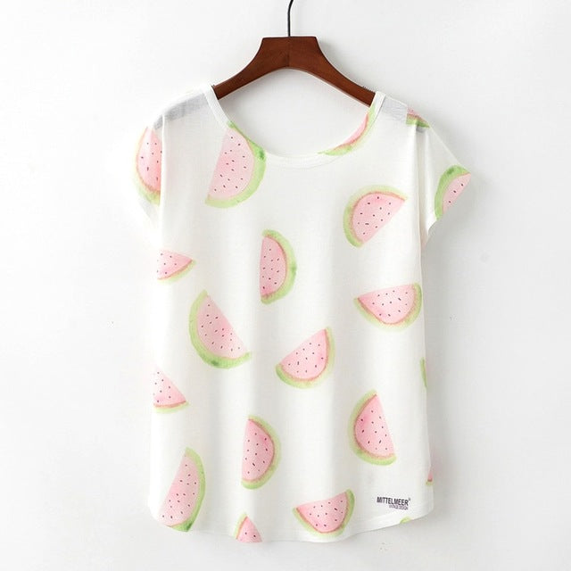 KaiTingu Summer Novelty Women T Shirt Harajuku Kawaii Cute Style Nice Cat