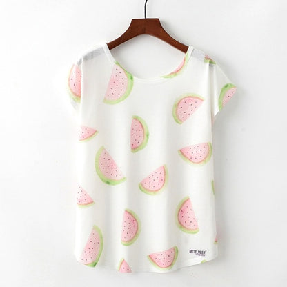 KaiTingu Summer Novelty Women T Shirt Harajuku Kawaii Cute Style Nice Cat