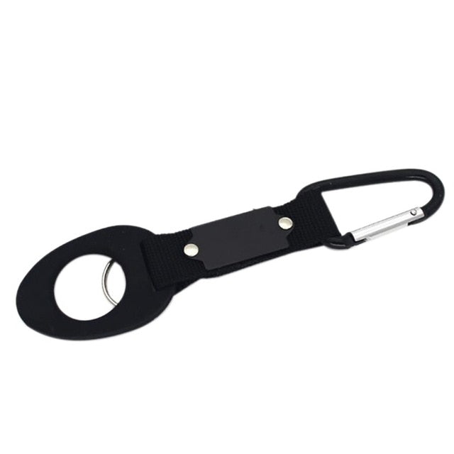 New Arrival Sports Outdoor Kettle Buckle Carabiner Water Bottle Holder Camping Hiking Aluminum Rubber Buckle Hook high quality