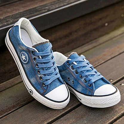 Fashion Women Sneakers Denim Casual Shoes Female Summer Canvas Shoes