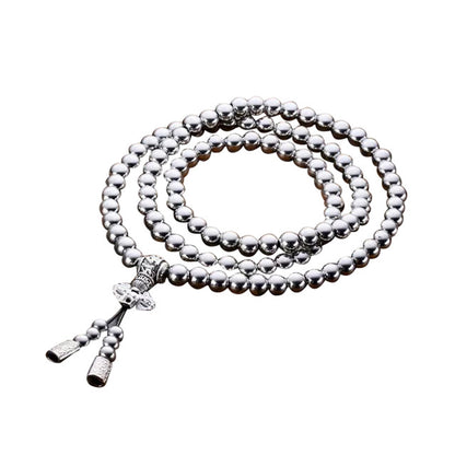 108 Buddha Beads Necklace Chain Outdoor Full Steel Self Defense Hand