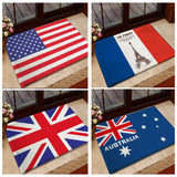 Entrance Doormat National Flag USA/UK Memory Foam Bathroom Rugs and Carpets Australia Canada Flag Floor Mats 40*60cm Non-slip