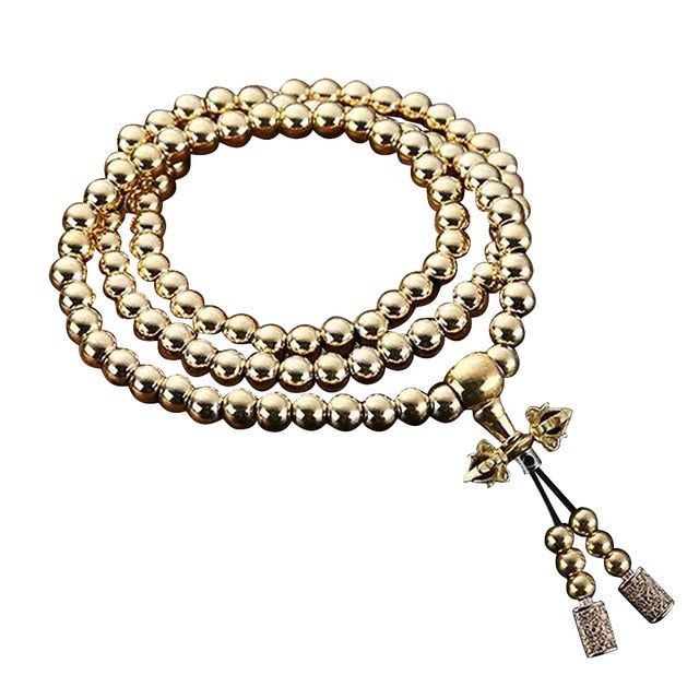 108 Buddha Beads Necklace Chain Outdoor Full Steel Self Defense Hand