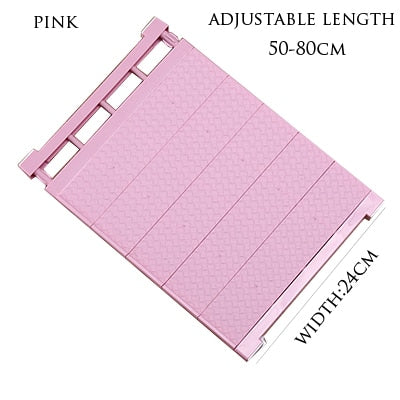 Adjustable Closet Organizer Storage Shelf Wall Mounted Kitchen Rack Space Saving