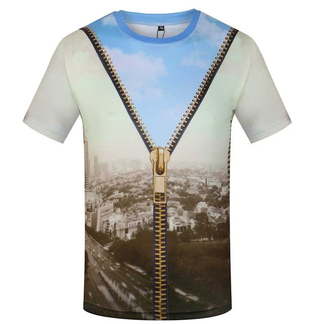 KYKU Brand World Map T-shirt Funny T Shirts Summer Fashion Anime Tshirt 3D T Shirt Mens