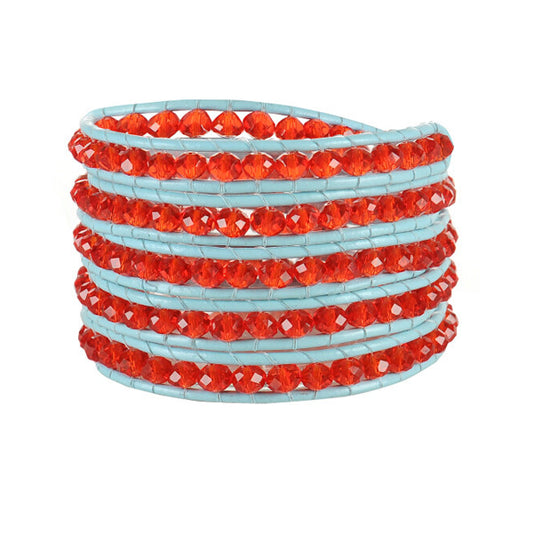 Red Gem Wrap Bracelet