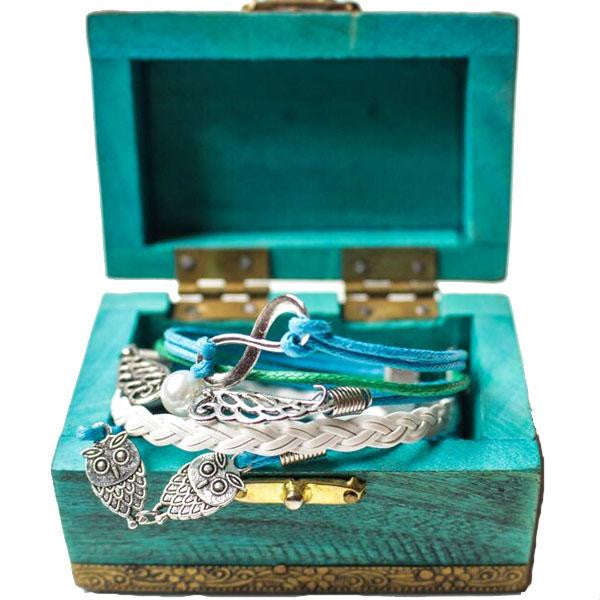 Blue Angel Wings Bracelet