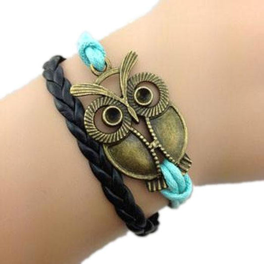 Lovely Owl Blue Bracelet
