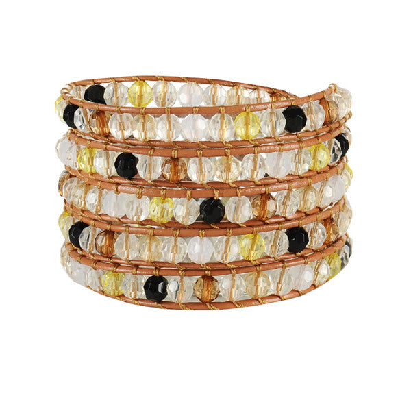 Smoked Anatase Stone Wrap Bracelet