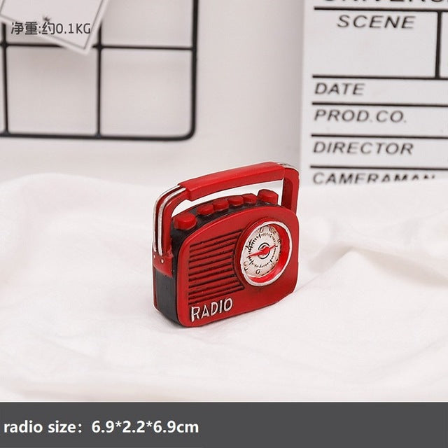 Creative MINI Retro Radio Pianos Cameras Telephone Model Antique