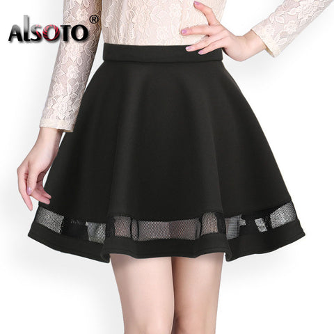 Fashion Grid Design women skirt elastic faldas ladies midi skirt  Sexy Girls