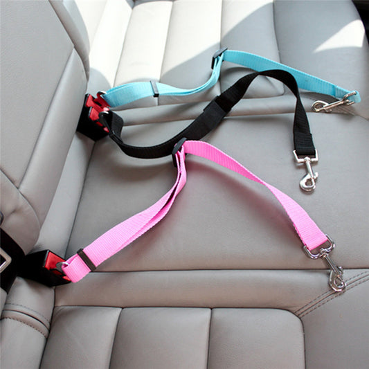 5Color Dog Pet Car Safety Seat Belt Harness Restraint Lead Leash Travel Clip Free Shipping