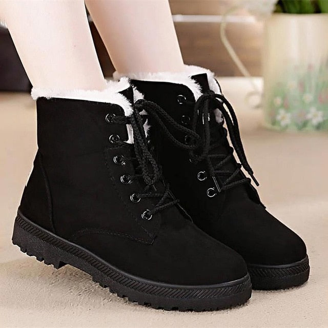 Snow boots 2018 classic heels suede women winter boots warm