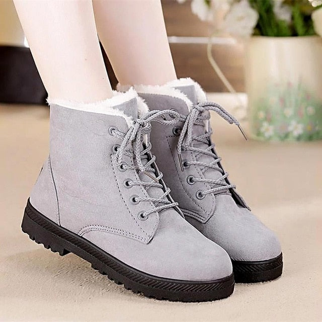 Snow boots 2018 classic heels suede women winter boots warm