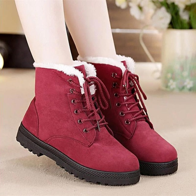 Snow boots 2018 classic heels suede women winter boots warm