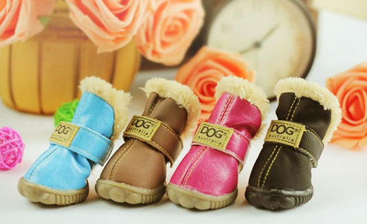 Cow muscle outsole autumn and winter snow boots casual dog shoes pet slip-resistant waterproof shoes teddy dog shoes