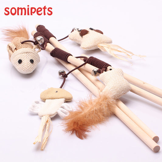 Product For Cheap Cat Toys interactive With Bells Elastic Rod Has a Funny Cat Mouse Pumpkin - Shopy Max