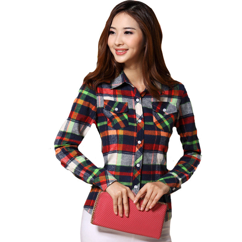 camisa feminina blouse blusas women blouses blusa feminino shirt 2016 plaid chemise